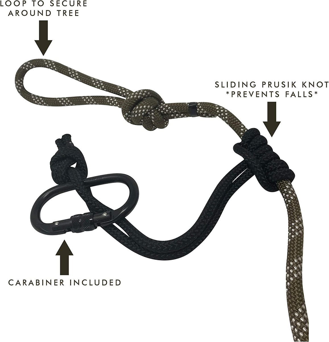Proven Wild 8 Ft Lineman's Rope for Hunting & Treestand Safety