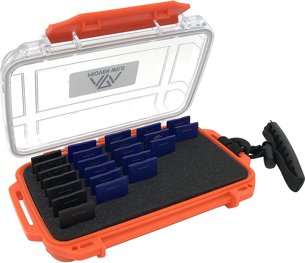 SD Card Holder By Proven Wild | Durable, Waterproof SD Card Case | SD Card Holder Case Holds 35 SD Cards Upright | Stand SD Card Holder By Proven Wild | Durable, Waterproof SD Card Case | SD Card Holder Case Holds 35 SD Cards Upright | Stand