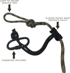 Proven Wild Treestand Lifeline Rope for Hunting - 30 ft Harness Lifeline Non-Reflective with Prusik Knot and Single Carabiner