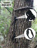 Proven Wild Treestand Lifeline Rope for Hunting - 30 ft Harness Lifeline Non-Reflective with Prusik Knot and Single Carabiner